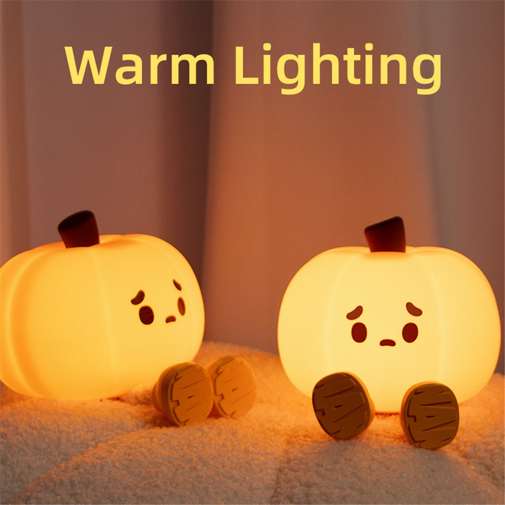 Cute Pumpkin Shape Touch Night Light Touch Lamp Phone Holder Halloween Decor Gift (CE ROHS FCC CPC Certified)