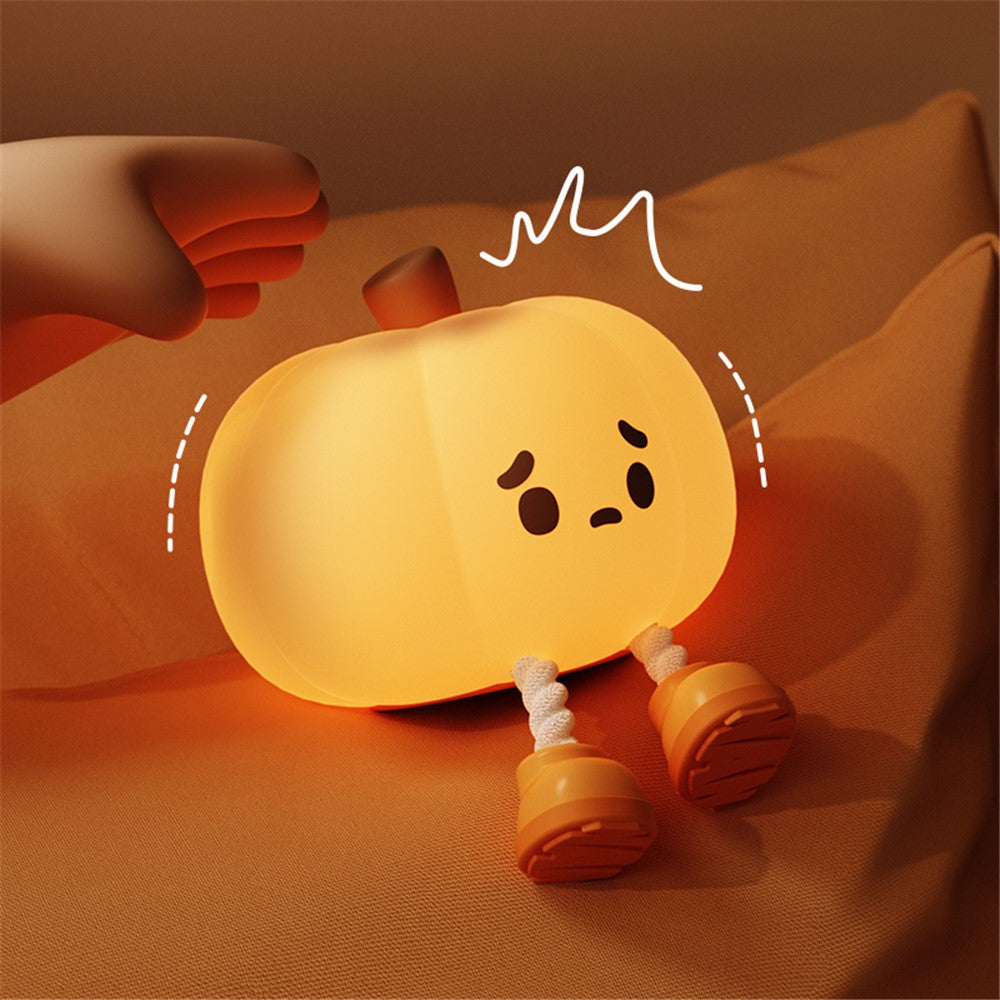 Cute Pumpkin Shape Touch Night Light Touch Lamp Phone Holder Halloween Decor Gift (CE ROHS FCC CPC Certified)