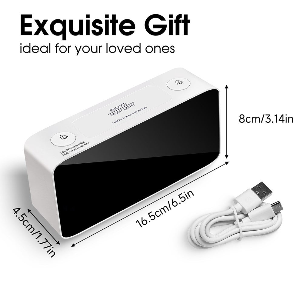 Adjustable Volume Alarm Clock Student Adult Digital Clock with 7 Color Night Light