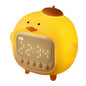 C15 Hugging Duck LED Display Alarm Clock Stepless Dimmable Soft Silicone Night Light
