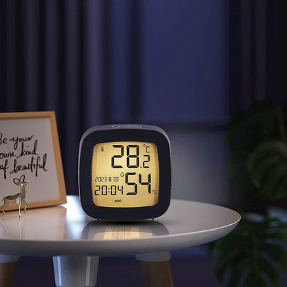 Digital Alarm Clock with Backlight Battery Operated Temperature Humidity Monitor Alarm Clock