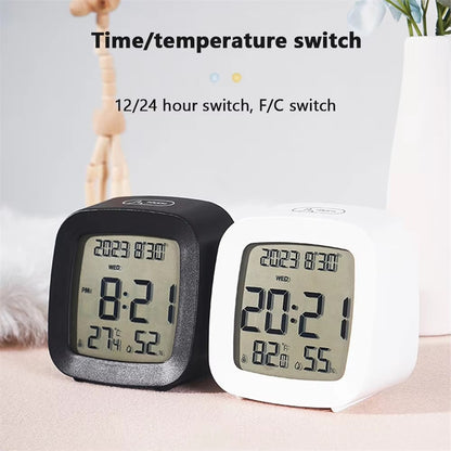 Digital Alarm Clock with Backlight Battery Operated Temperature Humidity Monitor Alarm Clock