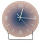 12 inch Sunset Wall Clock with Bracket Battery Operated Gradient Glass Silent Clocks for Home (No Battery)