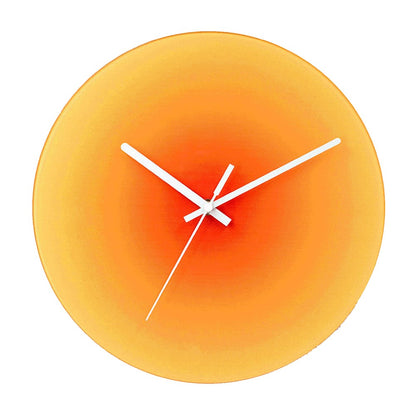 12 inch Sunset Wall Clock Silent Non-Ticking Gradient Glass Clocks for Home (No Battery)
