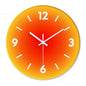 12 inch Sunset Wall Clock Battery Operated Gradient Glass Silent Clocks for Home (No Battery)