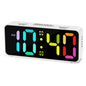 YF2024 Dual Alarm 15 RGB Colors LED Mirror Surface Clock Mini Student Desktop Digital Clock
