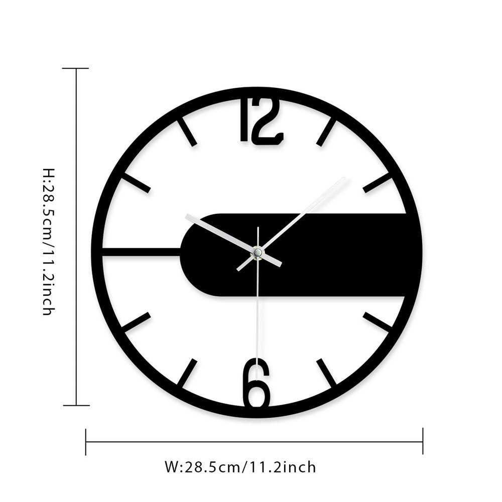 Round Clear Acrylic Wall Clock Silent Non-Ticking Clock (No Battery) for Kitchen  /  Home  /  Living Room