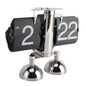 Retro Klappuhr Flip Clock Automatisch Tischuhr Edelstahl Vintage Design Quarz