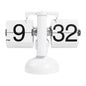 Automatic Flip Clock Retro Simple Home Living Room Table Clock Single Foot Stainless Steel Quartz Movement Flip Clock