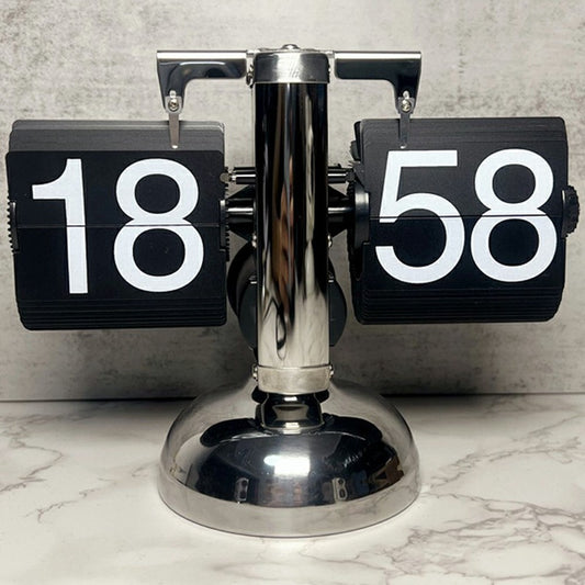 Retro Flip Tischuhr – Mechanische Klappzahlen Uhr im Vintage Design