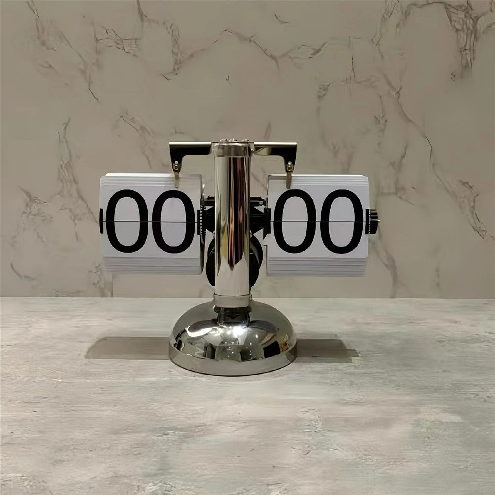 Retro Flip Tischuhr – Mechanische Klappzahlen Uhr im Vintage Design
