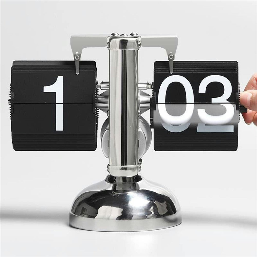 Retro Flip Tischuhr – Mechanische Klappzahlen Uhr im Vintage Design