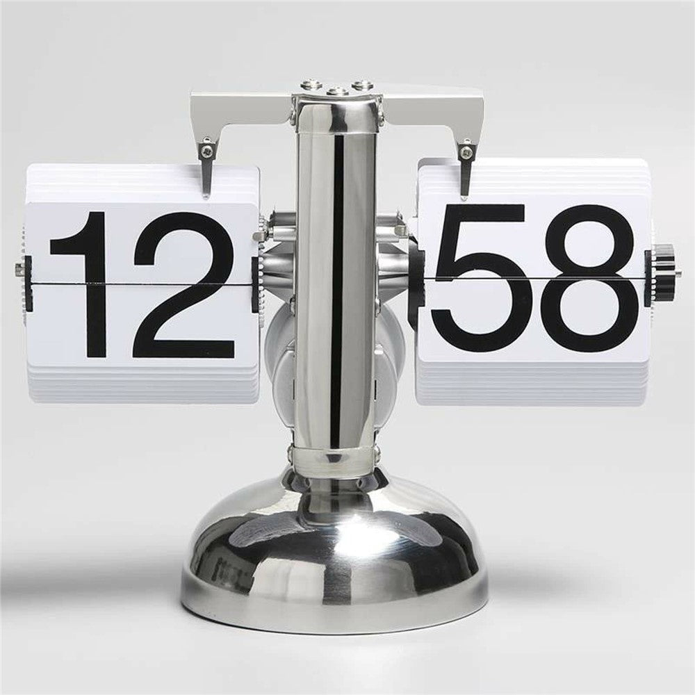 Retro Flip Tischuhr – Mechanische Klappzahlen Uhr im Vintage Design