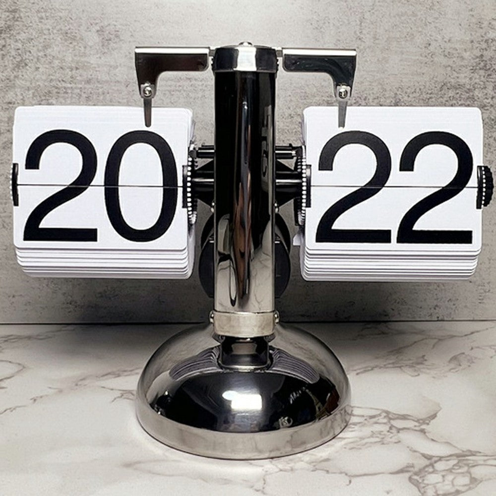 Retro Flip Tischuhr – Mechanische Klappzahlen Uhr im Vintage Design
