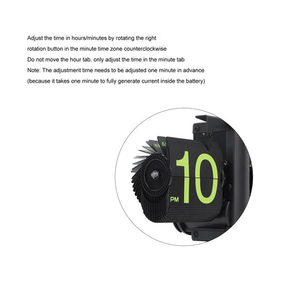 Automatic Flip Page Clock Home Retro Balance Page Turning Table Clock (without Battery)