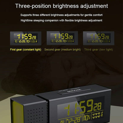 TS-P30 Creative Radio Alarm Clock with Color Alert Digital Display Sound Light IR Motion Sensor 7 Color Night Light