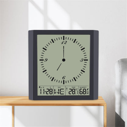 TS-8675 Multifunctional Digital Wall Clock Large Screen Display Temperature Humidity Meter Alarm Clock