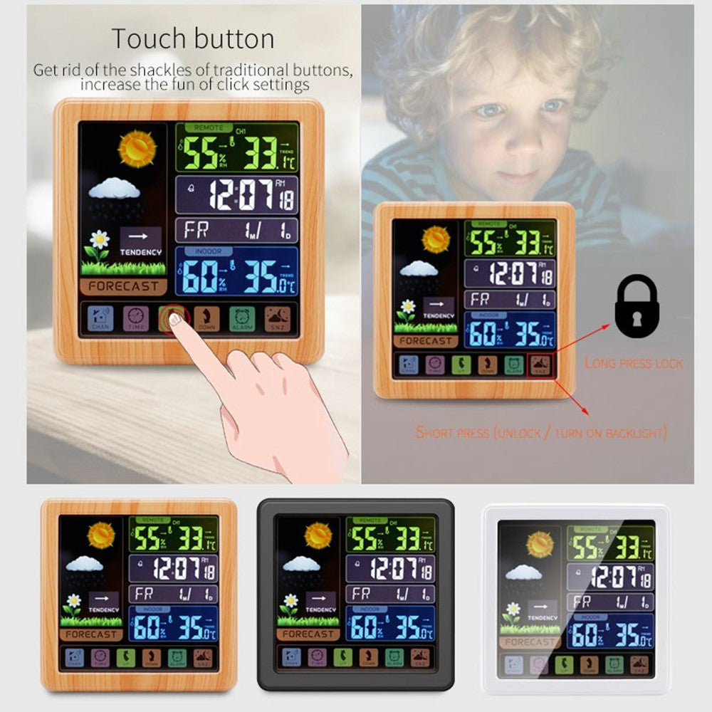 TS-3310 Multifunctional Touch Screen Wireless Weather Station Clock Indoor Outdoor Thermometer Hygrometer
