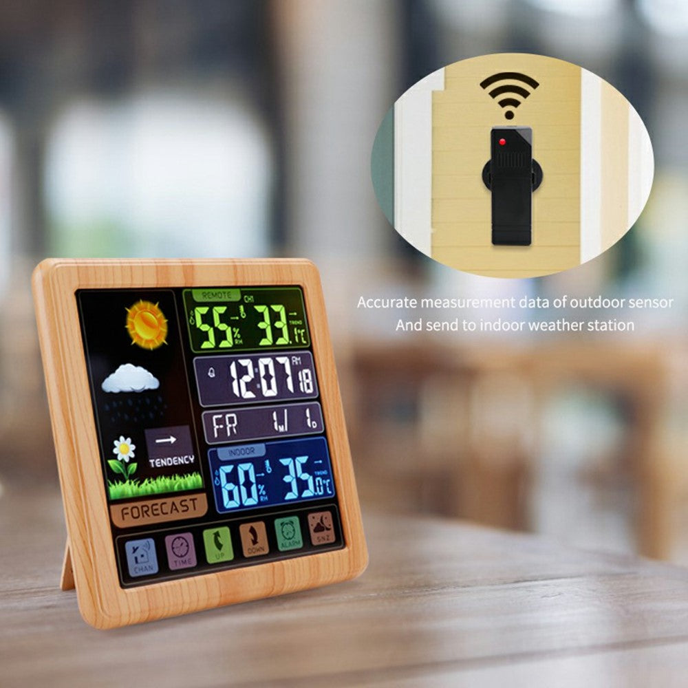TS-3310 Multifunctional Touch Screen Wireless Weather Station Clock Indoor Outdoor Thermometer Hygrometer