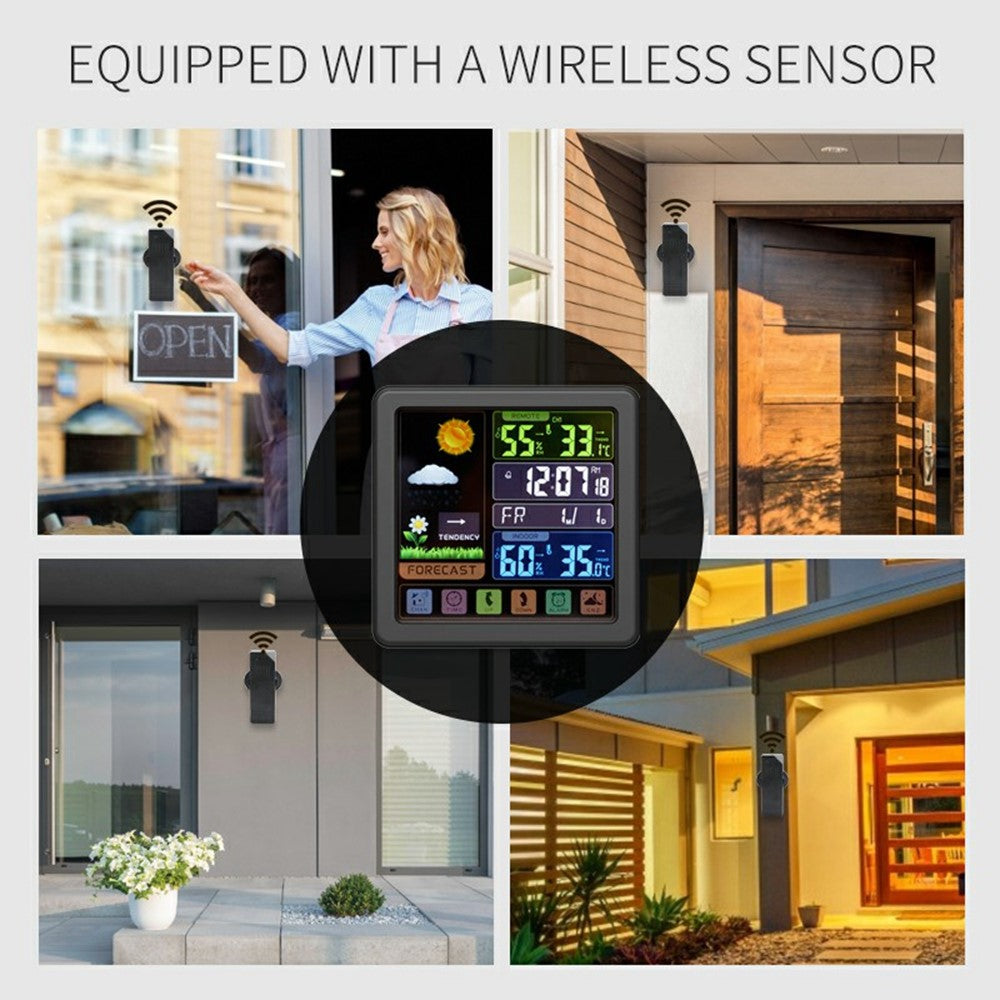 TS-3310 Multifunctional Touch Screen Wireless Weather Station Clock Indoor Outdoor Thermometer Hygrometer