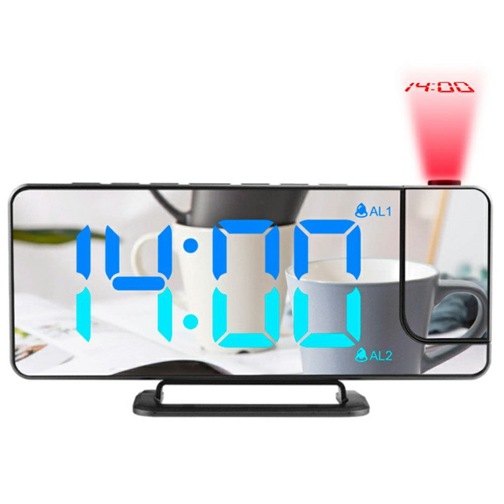 TS-9210 RGB Mirror Projection Clock Large Screen Digital Alarm Clock Desktop Electronic Clock