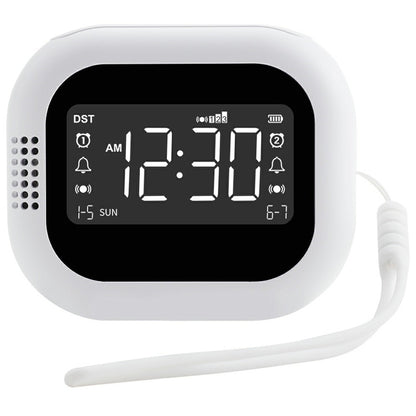 TS-BC700 Portable Vibrating Alarm Clock Multifunction Rechargeable Vibration Clock for Deaf / Elderly / Heavy Sleepers