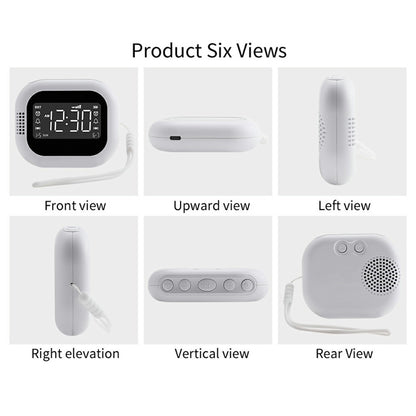 TS-BC700 Portable Vibrating Alarm Clock Multifunction Rechargeable Vibration Clock for Deaf / Elderly / Heavy Sleepers