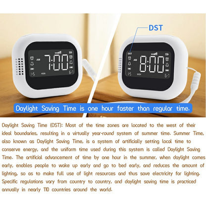 TS-BC700 Portable Vibrating Alarm Clock Multifunction Rechargeable Vibration Clock for Deaf / Elderly / Heavy Sleepers