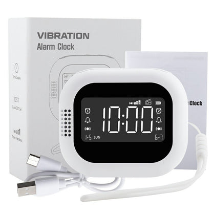 TS-BC700F Multifunction Vibrating Alarm Clock Portable FM Radio for Deaf Elderly Heavy Sleepers