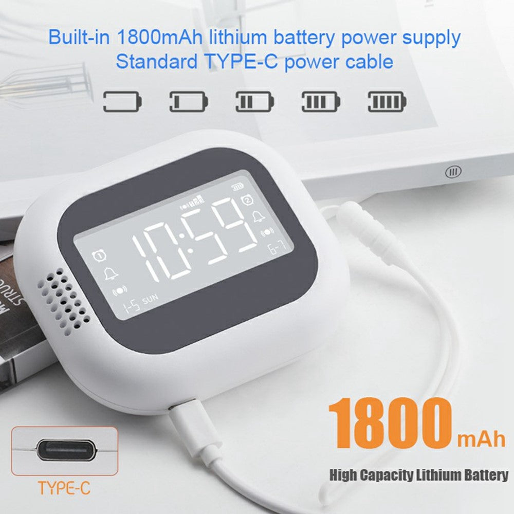 TS-BC700F Multifunction Vibrating Alarm Clock Portable FM Radio for Deaf Elderly Heavy Sleepers