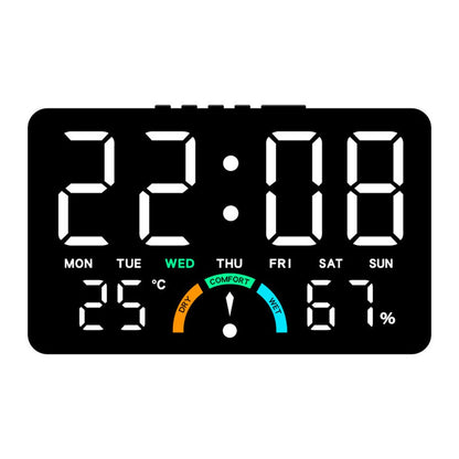 GH9007 Large Screen Digital LED Electronic Clock Multifunction Temperature Humidity Alarm Clock