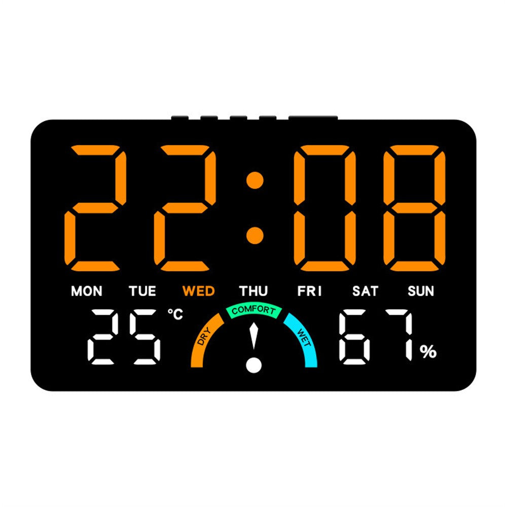 GH9007 Large Screen Digital LED Electronic Clock Multifunction Temperature Humidity Alarm Clock