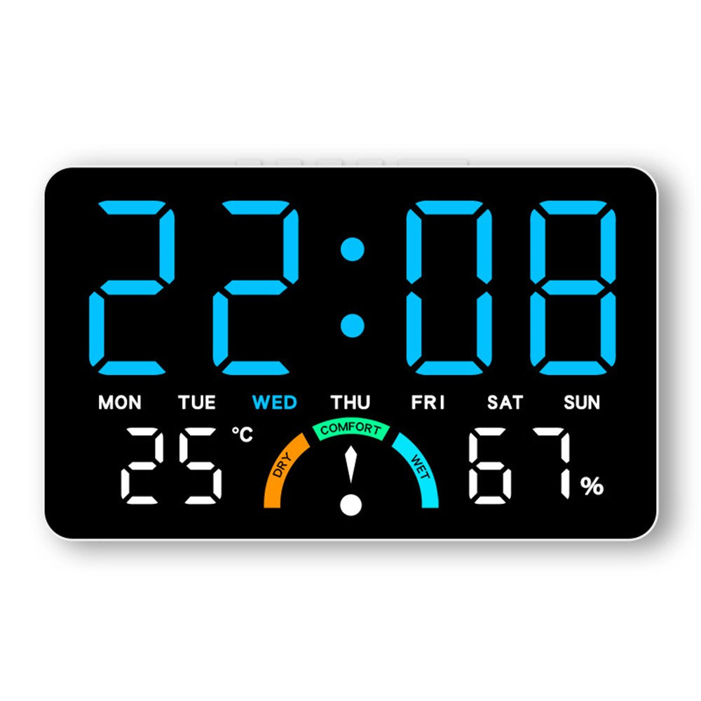 GH9007 Large Screen Digital LED Electronic Clock Multifunction Temperature Humidity Alarm Clock