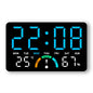GH9007 Large Screen Digital LED Electronic Clock Multifunction Temperature Humidity Alarm Clock