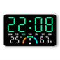 GH9007 Large Screen Digital LED Electronic Clock Multifunction Temperature Humidity Alarm Clock