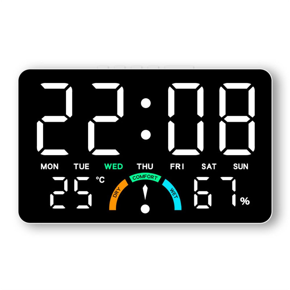 GH9007 Large Screen Digital LED Electronic Clock Multifunction Temperature Humidity Alarm Clock