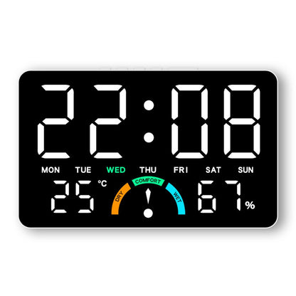 GH9007 Large Screen Digital LED Electronic Clock Multifunction Temperature Humidity Alarm Clock