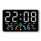 GH9007 Large Screen Digital LED Electronic Clock Multifunction Temperature Humidity Alarm Clock