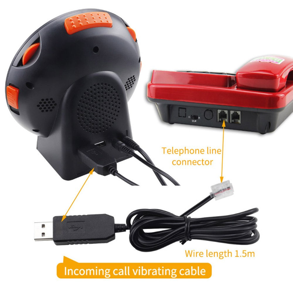 TS-BC610 LED Vibrating Flashing Light Loud Alarm Clock Phone Call Reminder for Hearing Impaired