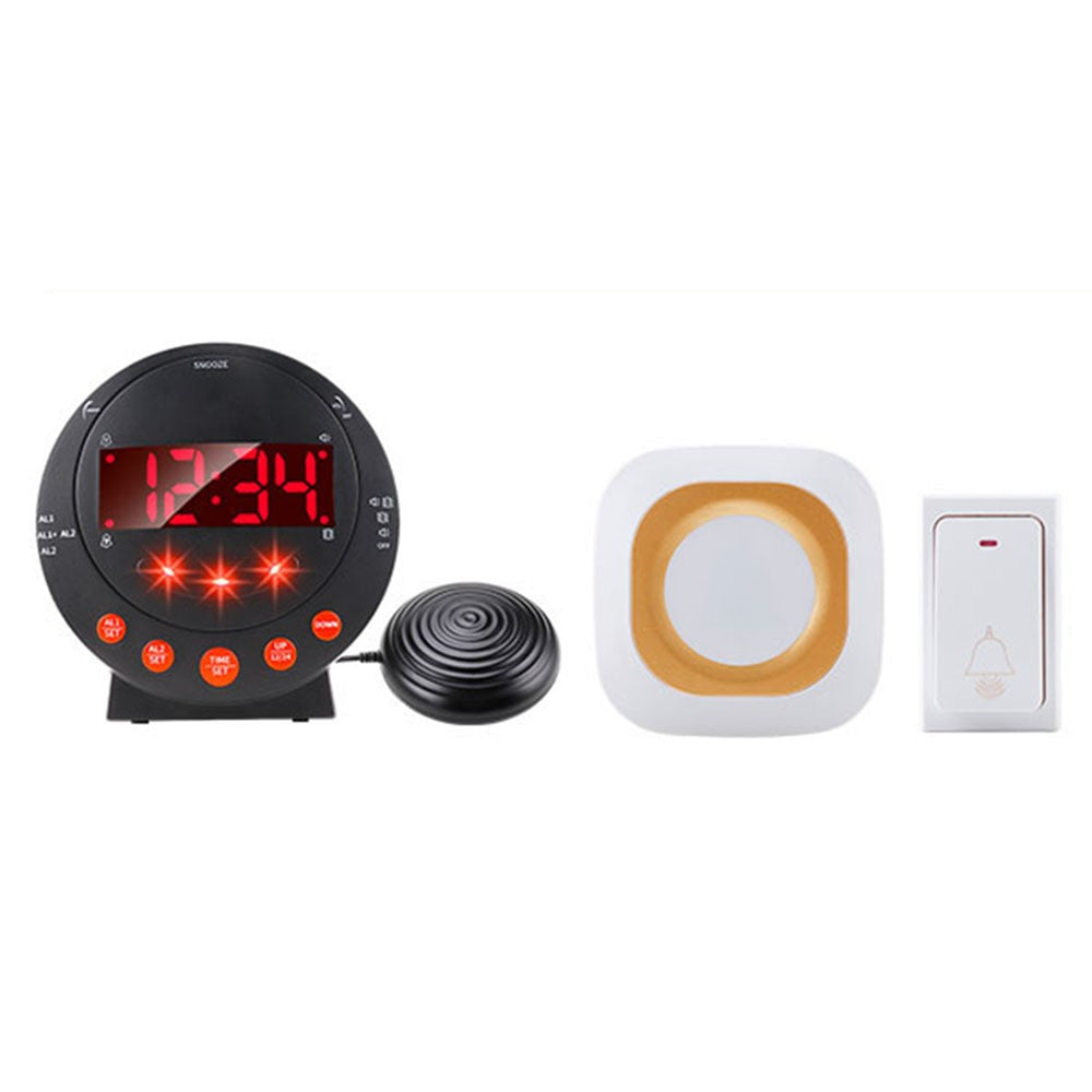 TS-BC620 LED Digital Vibrating Alarm Clock with Doorbell Reminder Deafness Hearing Impairment Alarm