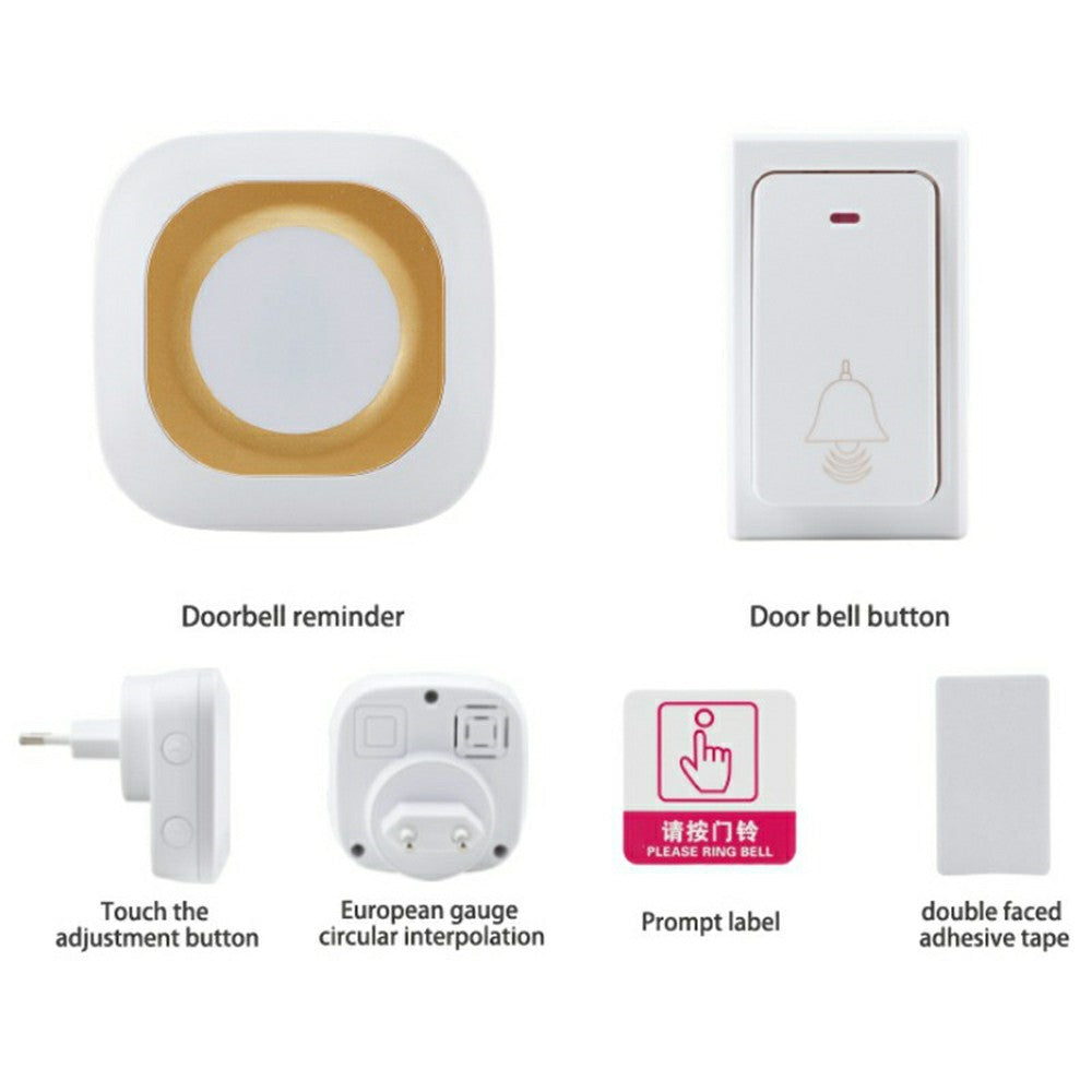 TS-BC630 Vibrating LED Alarm Clock 3.74in Digital Display 115dB Strong Vibration Doorbell Phone Call Reminder