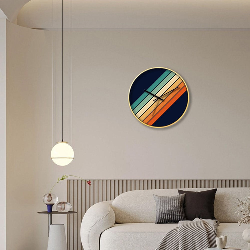 Creative Wall Clock Silent Movement Non-Drilling Installation Modern Minimalist Clock for Living Room (No Seamless Nail)