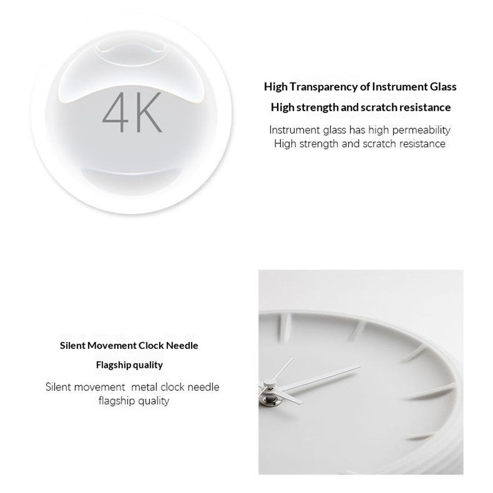 Creative Wall Clock Silent Movement Non-Drilling Installation Modern Minimalist Clock for Living Room (No Seamless Nail)