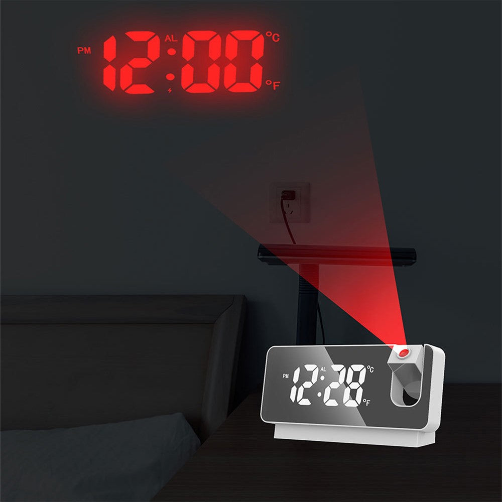 S282 Multifunctional Creative LED Screen Alarm Clock Electronic Digital Time Temperature Calendar Projection Alarm Clock (Standard Version)