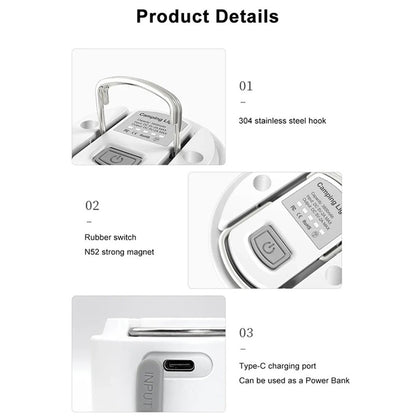 M0 IP65 Waterproof Outdoor Emergency Light Multifunctional Rechargeable Camping Lantern