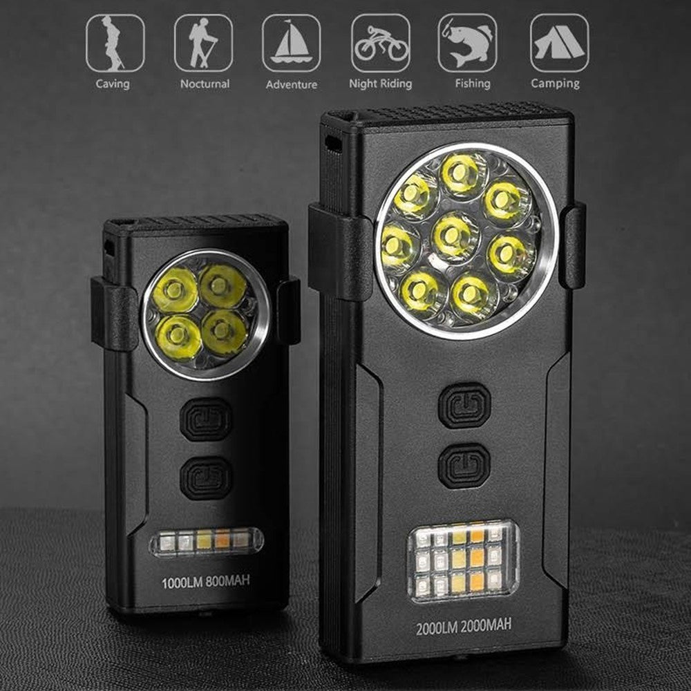 D85 Magnetic 2000 Lumens Mini Keychain Work Light Flashing Warning Lamp with Detachable Clip