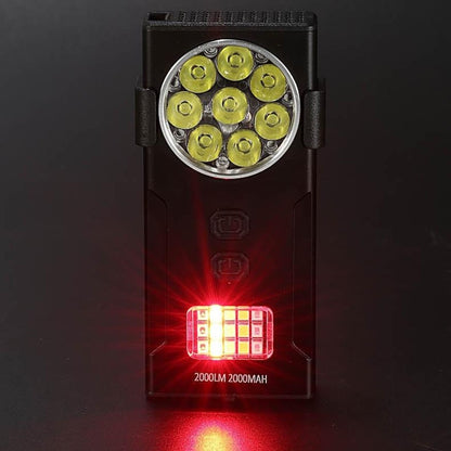 D85 Magnetic 2000 Lumens Mini Keychain Work Light Flashing Warning Lamp with Detachable Clip