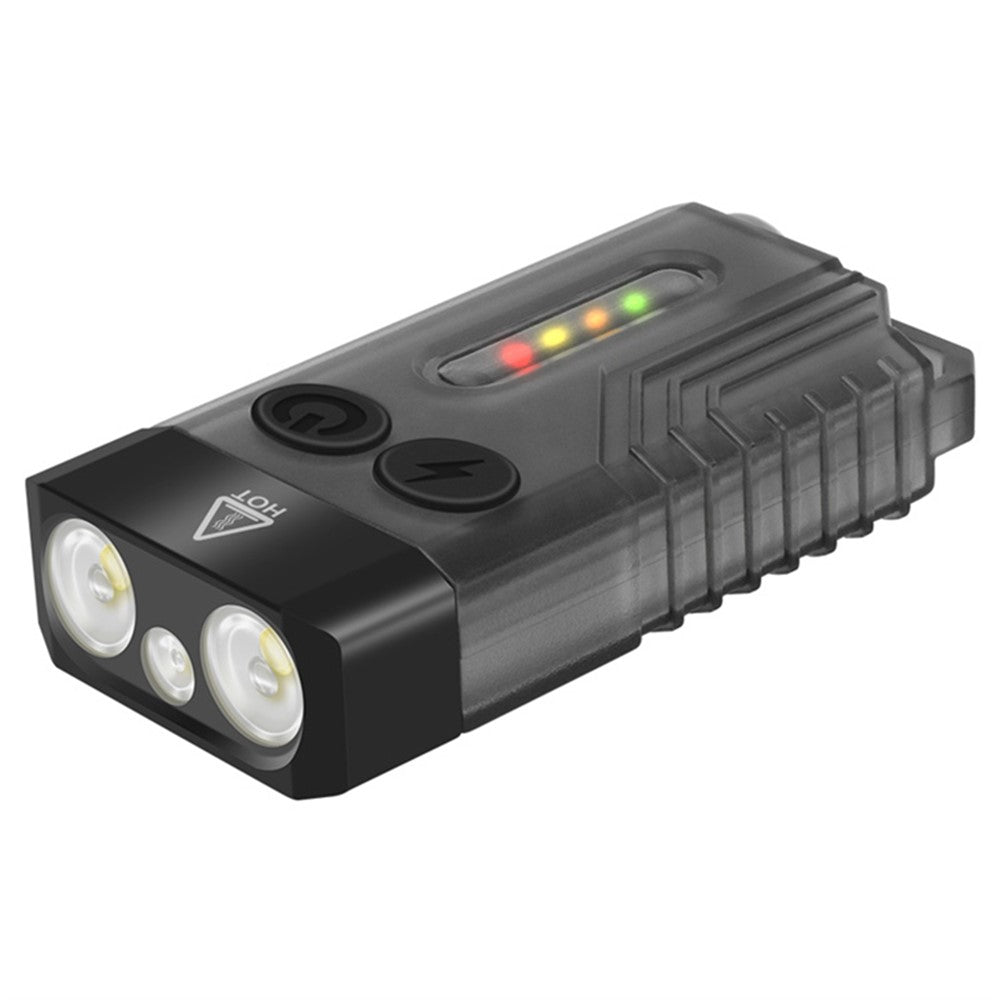 V10 Mini EDC Flashlight Multifunction 365nm UV Identification Work Light with Warning Alarm