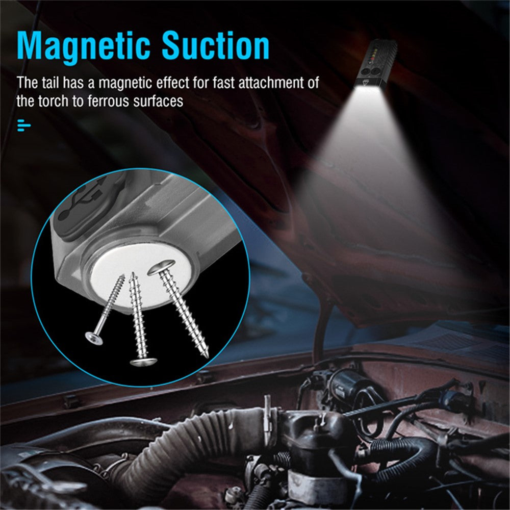 V10 Mini EDC Flashlight Multifunction 365nm UV Identification Work Light with Warning Alarm