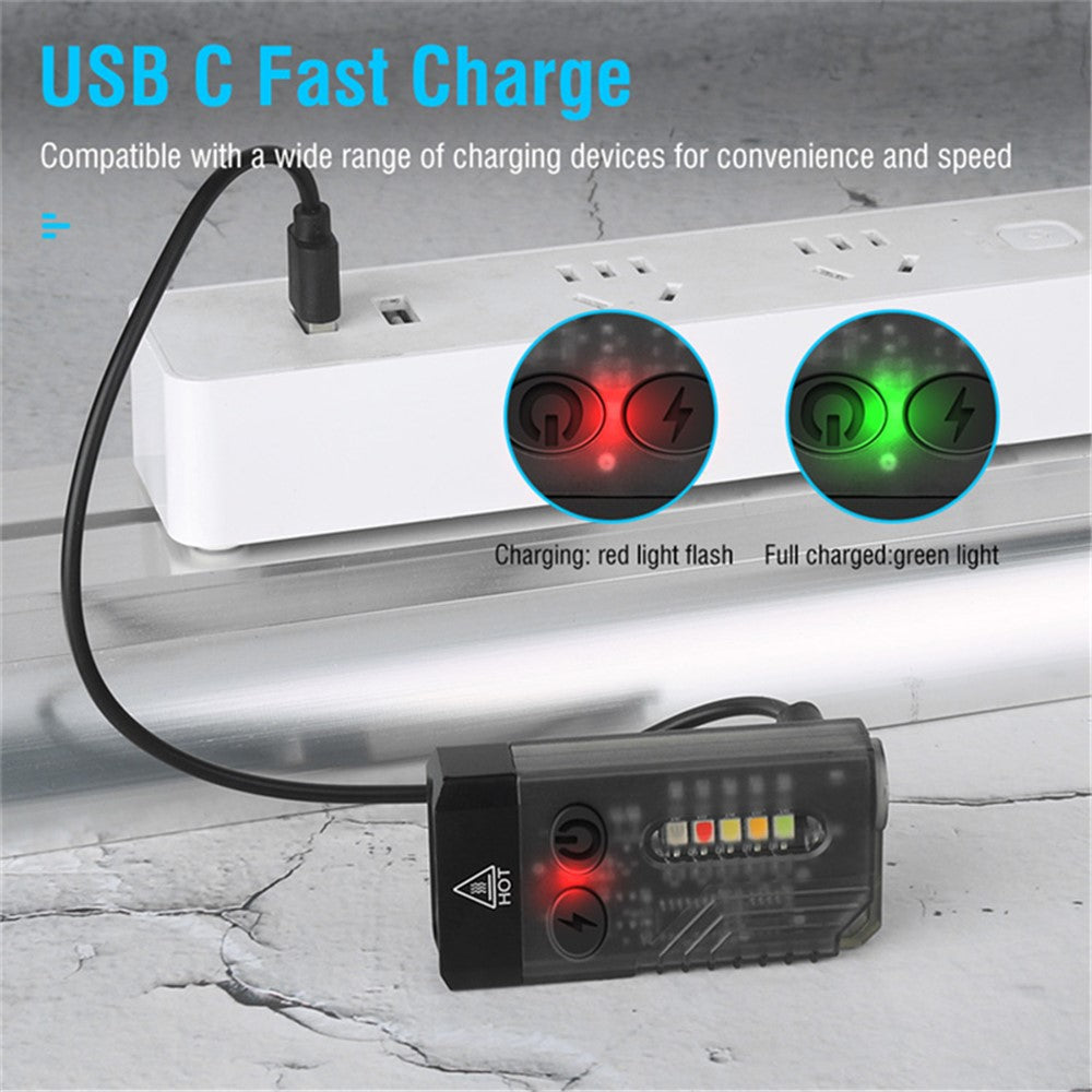 V10 Mini EDC Flashlight Multifunction 365nm UV Identification Work Light with Warning Alarm
